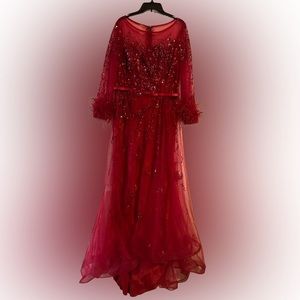 Stunning wine red gown